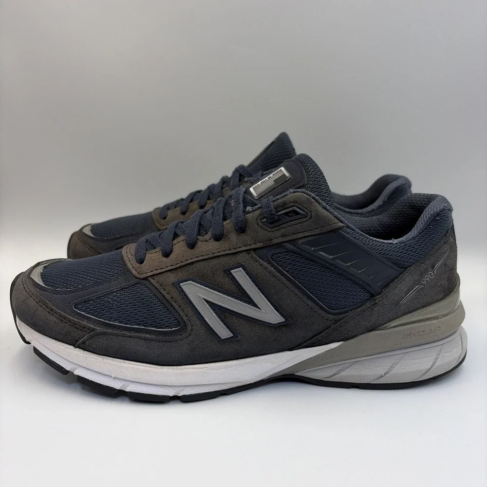 New Balance 990v5 Shoes Mens Size 9.5D Blue Navy Made In USA Running Sneaker